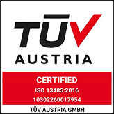TÜV Austria ISO 13485:2016 Certified